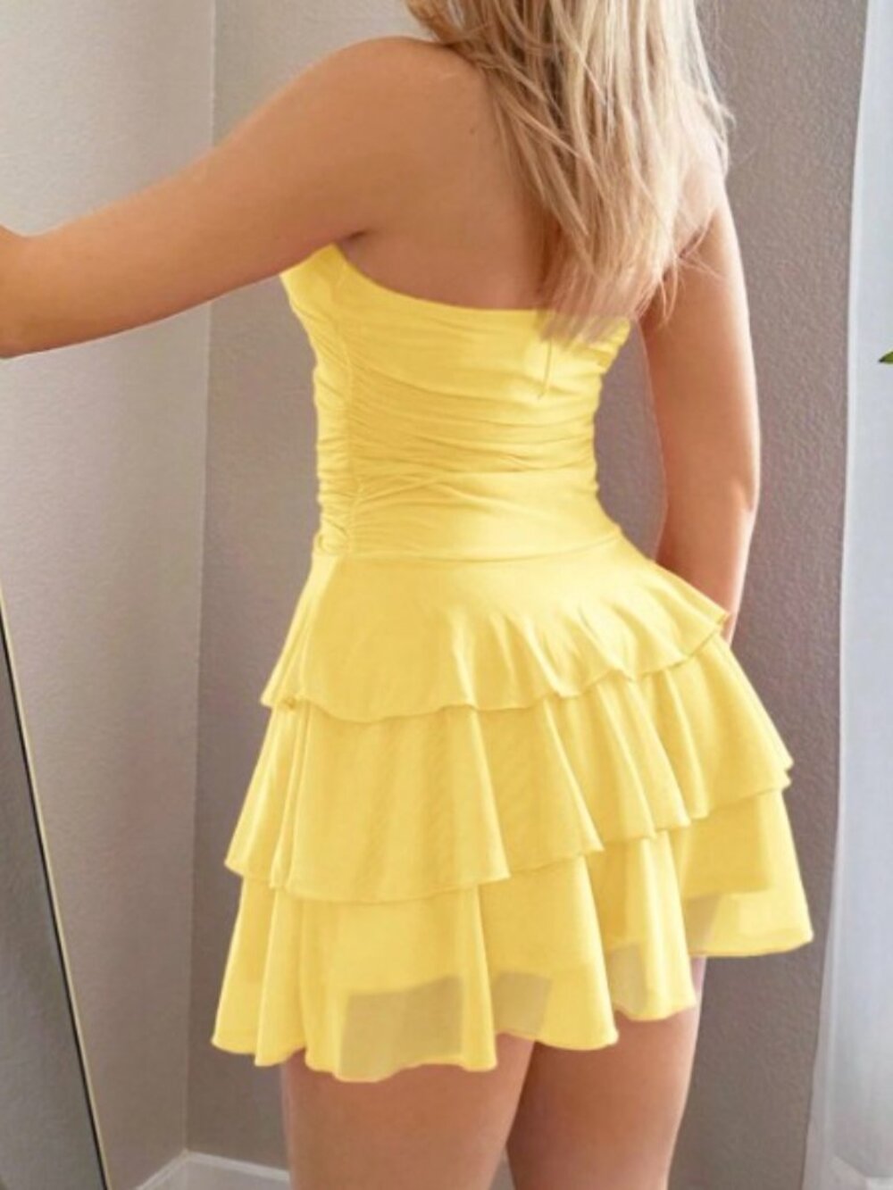Yellow Ruffle Sundress - Picture 2 of 2